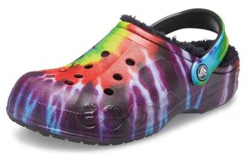 Unisex Men's and Women's Baya Lined Clog | Fuzzy Slippers, Multi/Black