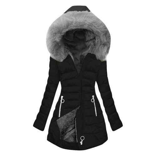 Women Coats Winter Down Jacket Women Long Puffer Coat Long Coats For Women Uk Activewear Wool Coats For Women Uk Fleece Lined Thick Jacket Thermal Sharpa Zipper Quilted Jacket Cotton Padded Coat