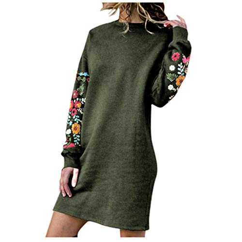 AMhomely Women's Elegant Dress for Party, Black Floral Embroidery Jumper Dress with Side Buttons, Size 4XS, UK Size 10, Regular Body Type, Above Knee Length, Cable Twist Style