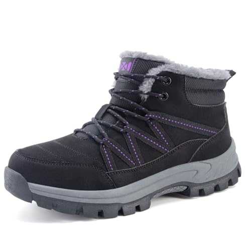 Moudn Women Snow Boots Fur Lined Comfortable Winter Warm Ladies Boot for Outdoor Hiking Walking Booties for Women