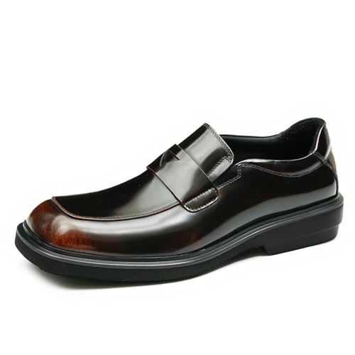 Men's Business Formal Moccasins Genuine Leather Breathable Loafers Comfortable Slip On Low Top Shoes
