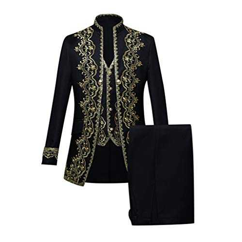 Men Suits European Style Court Costumes Uniforms Performances Suit Man Jacket Suit