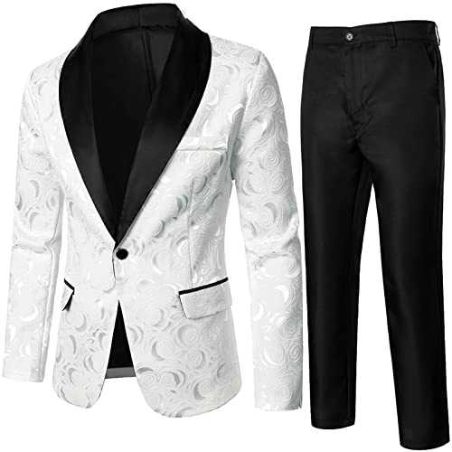 Men Suits Winter Printed Suit Welcome Banquet High-end Top and Trousers 2 Piece Suit Formal Work Coat Top and Pants Suit Guys Tuxedo