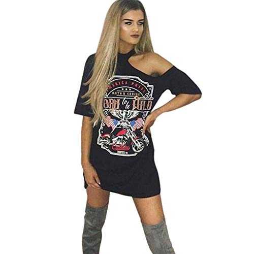 AMDOLE Womens Summer Dresses T-Shirt Off Dress Women's Dress Holiday Dresses for Women UK