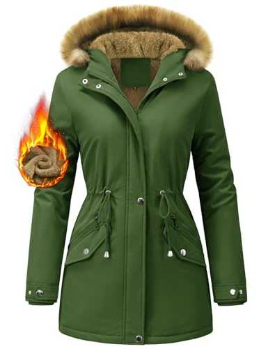 Vijamiy Womens Coats ladies winter Waterproof jackets women parka coat Fleece Lined Zip Up Sweatshirt for Sport Outdoor Hiking with Zipper Pockets