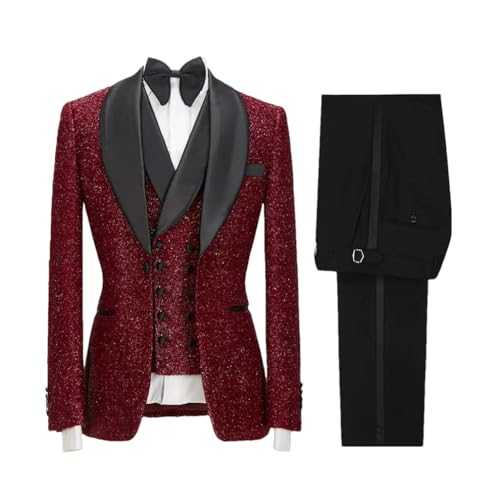 Men's Slim Fit 3 Piece Suit Blazer Suits for Men Party Wedding Tuxedo Jackets Vest Pants Set Designer Clothes