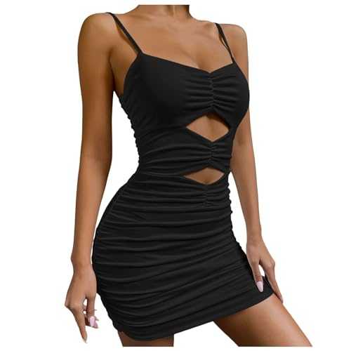 Boho Dresses for Women UK, Women's Short Sexy Mini Dress Slim Party Club Solid Color Dress formal Dresses for Women Evening plus Size Beach Sundresses Casual Mini Floral Boho Dresses for UK Women