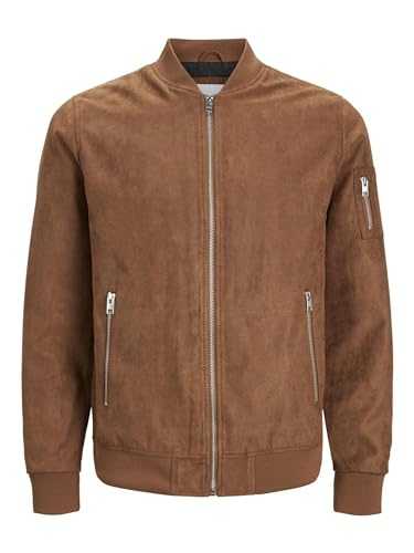 JACK & JONES Mens Faux Suede Bomber Jackets Midweight