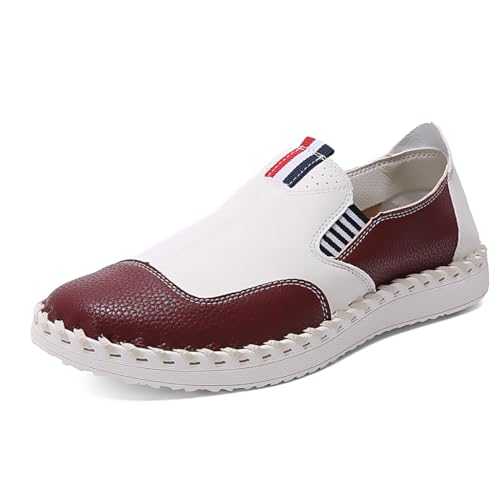 Dabbqis Men's Casual Leather Loafers Mens Driving Shoes