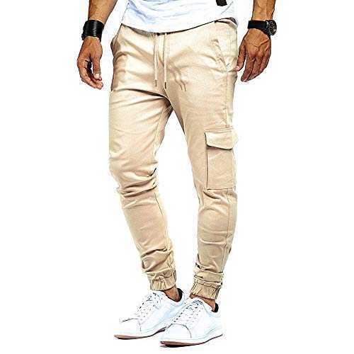 Chickwin Men's Movement Jogger Pants Sweatpants Large Size Sport Casual Drawstring Elasticated Waist Slim Fit Tracksuit Trousers with Pockets for Gym Jogging Running