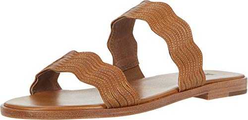 Frye Women's Mira Wave Slide Flat Sandal, Cognac, 5 UK