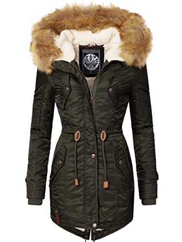 Navahoo La Viva Ladies` Winter Coat Olive green L