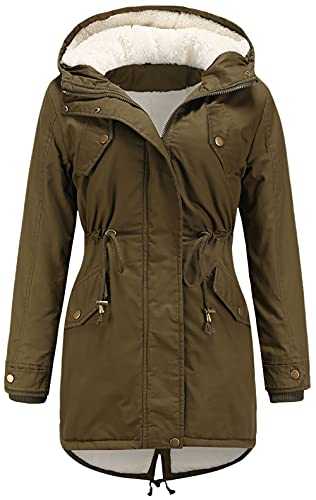RONGKIM Showu Women's Winter Parkas Jackets Faux Fur Lined Hooded Coats (ArmyGreen New, Medium)