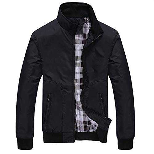 Bomber Jacket for Men UK Waterproof Windproof Windbreaker Harrington Jackets Comfy Lightweight Casual Outdoor Smart Coat with Pockets Sports Cargo Winter Outwear Zipper Vintage Classic Sportswear