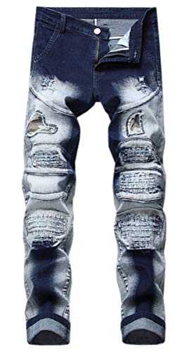 QZH.DUAO Men's Ripped Denim Shorts & Jeans