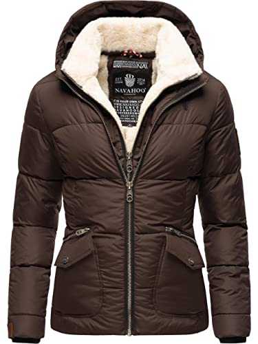 Navahoo Megan Women's Winter Jacket Quilted Jacket with Teddy Fur Lining XS - XXL