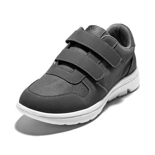 Shoes with Strap for Women and Men Ventilate Casual Sports Sneakers Lightweight Running Shoes Tennis Fitness Walking Hook and Loop Fasteners for Swollen Feet SU9501