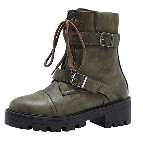 Ankle Boots Women Flat Women British Style Solid Chain Side Zipper Thick Sole Fashion Short Boots Elegant Shoes Women Heel Small