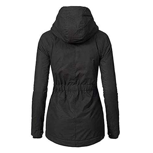 Vimoli Women Outerwear Winter Hooded Jacket Thick Fleece Lined Cotton Warm Coat Ladies Waterproof Long Sleeve Overcoat