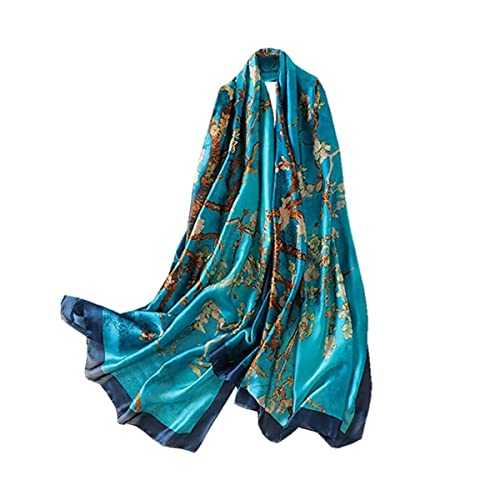 Trillion London® Spring Collection | Designer Silk Scarf For Women | Lightweight Neck Scarves | Shawl Wraps | Suitable for Daily Life | Travelling & Gifting | Smooth & Soft Finish | Size- 180cm*90cm