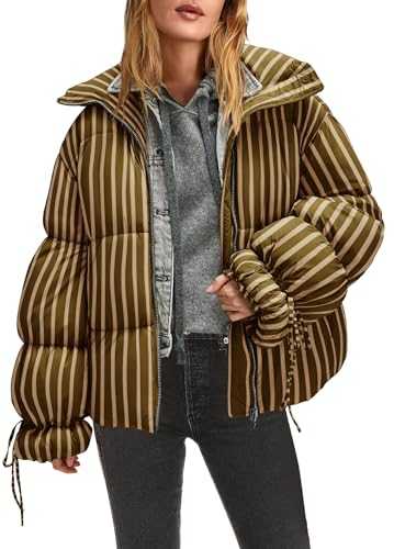 Panadila Womens Oversized Puffer Jacket Warm Winter Cozy Coats Casual Baggy Full Zip Up Puffer Coat with Pockets