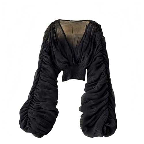 CUTEGAL Bell Sleeve Tops for Women Dressy Tops for Evening Wear Lace Tops for Women Lace Sleeves Sexy Party