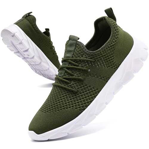Oltyutc Mens Trainers Running Walking Mesh Slip On Shoes Lightweight Comfortable Badminton Gym Tennis Sneakers Athletic