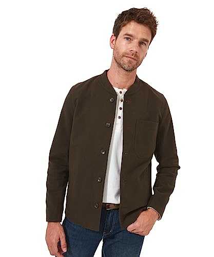 Joe Browns Men's Minimal Crew Neck Button Up Moleskin Bomber Jacket