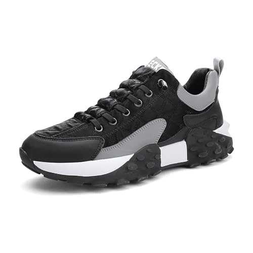 Mens Cushion Casual Shoes, Elastic Band Breathable Running Shoes, Athletics Sport Trainer Tennis Basketball Shoes