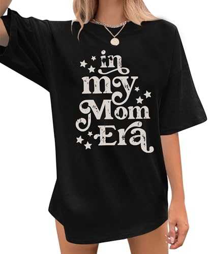 in My Mom Era Tshirt Women Oversized Mama Shirt Mother's Day T Shirts Mama Gift Casual Top