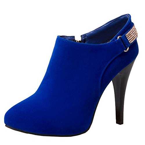 Onewus Fashion Ankle Boots with Thin Heel and Pointed Toe All Match Short Boots