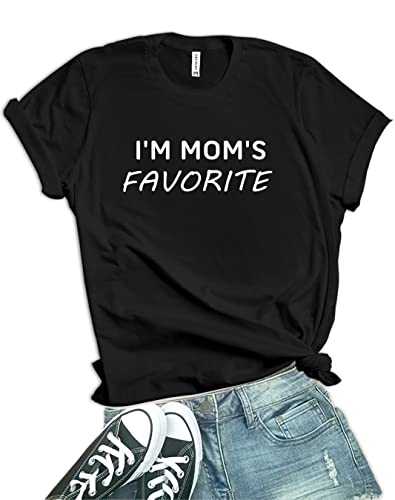 Mom Shirts for Women - Sarcastic Moms Favorite Womens Graphic T Shirts Funny Gifts Tees