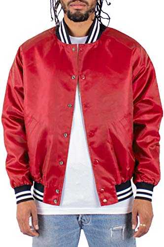 Shaka Wear Mens Padded College Baseball Varsity Bomber Jacket S to 3XL