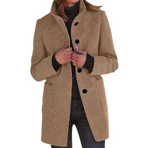Jackets for Women Uk Elegant, Running Jacket Women Plus Size Long Sleeve School Parka Ladys Festival Lounges Cosy for Women Button Solid Color Fitted Collarless