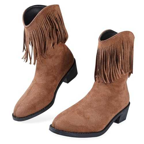 Ladies Ankle Boots, Pointed Toe Fashion Tassels Back Zip Boot, Womens Winter Boots