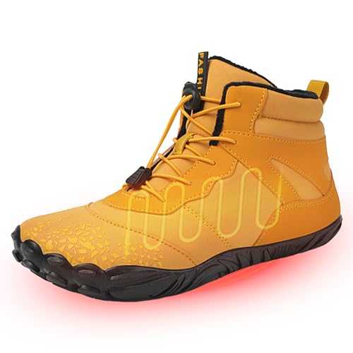 NEFLUM Barefoot Boots Women - Winter Boots for Women Wide,Waterproof Quick Drying Barefoot Shoes Men Women Wide Toe Box Winter Trainer Minimalist Zero Drop Sole Boots Sneakers