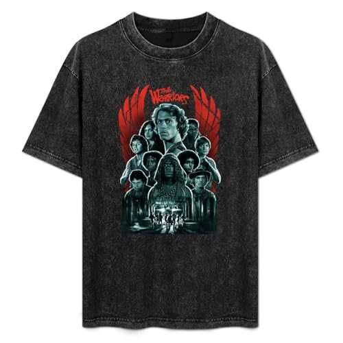 Mens Retro Movie USA 80'S 70'S Gang Cult Movie New York Top Unisex T-Shirt Top Black Mens Tee