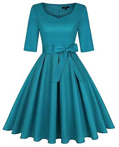 MINTLIMIT Women's Audrey Hepburn Rockabilly Vintage Dress 1950s Retro Cocktail Swing Party Dress