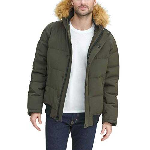 Men's Arctic Cloth Quilted Snorkel Bomber Jacket Parka