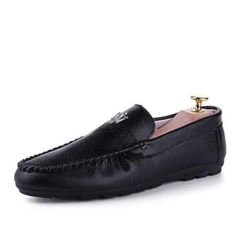 EVURU Version Casual Shoes Men Breathable Leather Fashion Slip On Driving Shoes Comfortable Soft Men Loafers Business