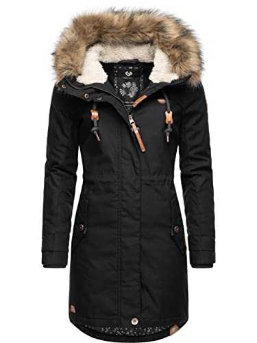 Ragwear Women's Warm Winter Parka with Removable Faux Fur Tawny XS -