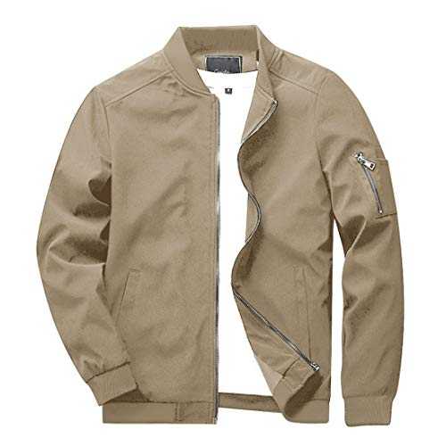 KEFITEVD Mens Lightweight Jacket Casual Bomber Jackets Military Windbreaker with Multi Pockets