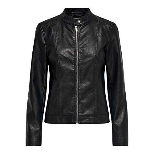 JDY Women's Jdystormy Faux Leather Jacket OTW Noos