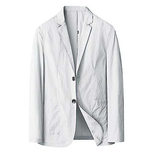 Men's Sporty Slim Fit Blazer Summer Jacket Lightweight Regular Fit Men Spring Autumn Stylish Jackets Leisure Suit Jacket for Wedding Business