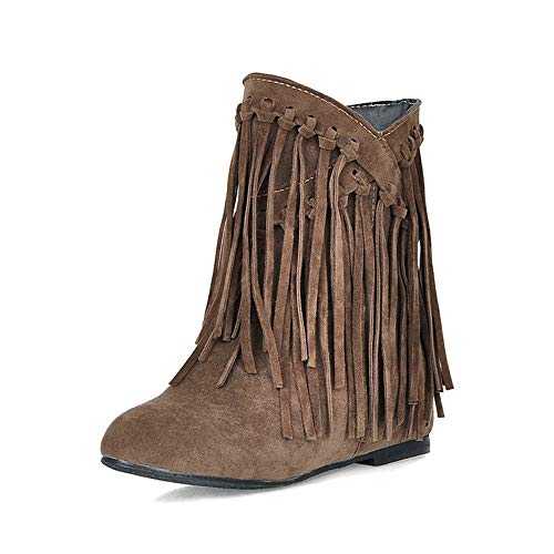 Mo Joc Women Tassel Ankle Boots with Wedge Heel