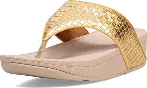 Women's Olive Toe Post-Metallic Raffia Flip-Flop