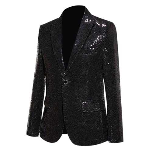 Men's Blazers Men’s Glitter Suit Slim 2 Piece Suit Business Wedding Party Suit and Pants Coat