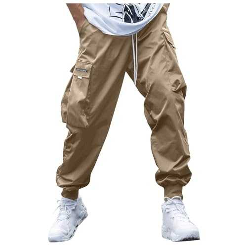 Mens Wide Leg Trousers Men'S Solid Colors Linen Pants Relaxed Fit Casual Yoga Pants Straight Legs Trousers Tracksuit Bottoms Men Loose Fit Loose Fit Jogging Track Lounge Pants Pockets Training