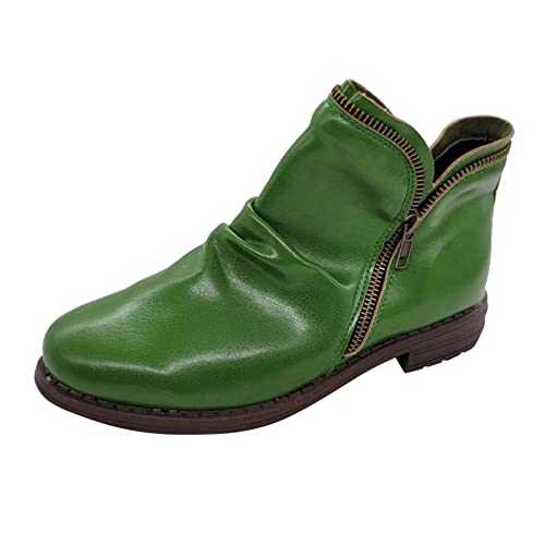 Memmyly Women's Ankle Boots Sexy Shoes Autumn Winter Short Shaft Ankle Boots Vintage Lace-Up Ankle Boots Cowboy Ankle Boots Small Heel Summer Boots Minimalist Half Boots