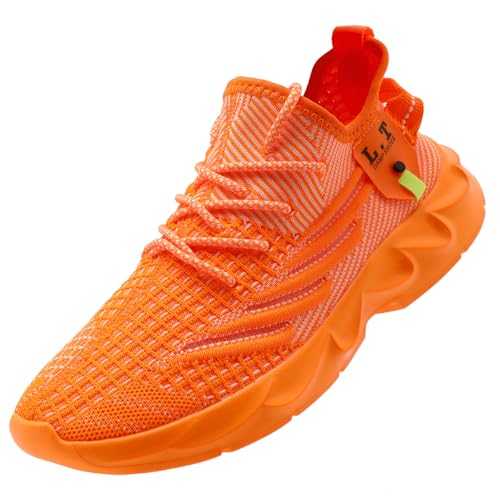 UROMGV Men's Trainers Walking Shoes Slip On Running Sports Sneakers Tennis Gym Athletic Fitness Outdoor Jogging Travel Lightweight Breathable